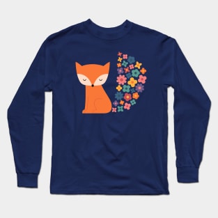 Floral Fox Long Sleeve T-Shirt